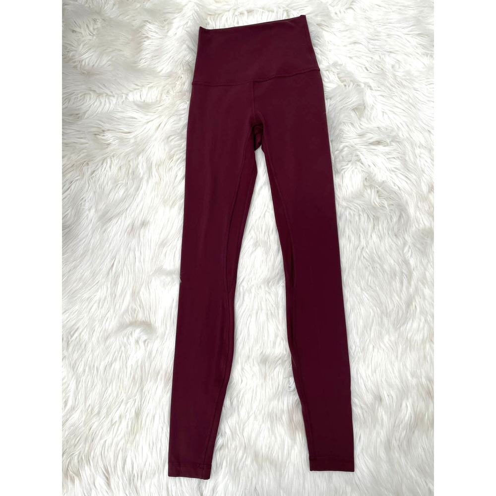 Lululemon Align Pant 28" Red Merlot Sz 0 Nulu High Rise